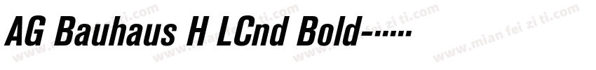 AG Bauhaus H LCnd Bold字体转换